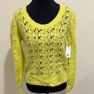 Joie - Yellow Knit Women's Sweater - Size: L (Large) - NWT